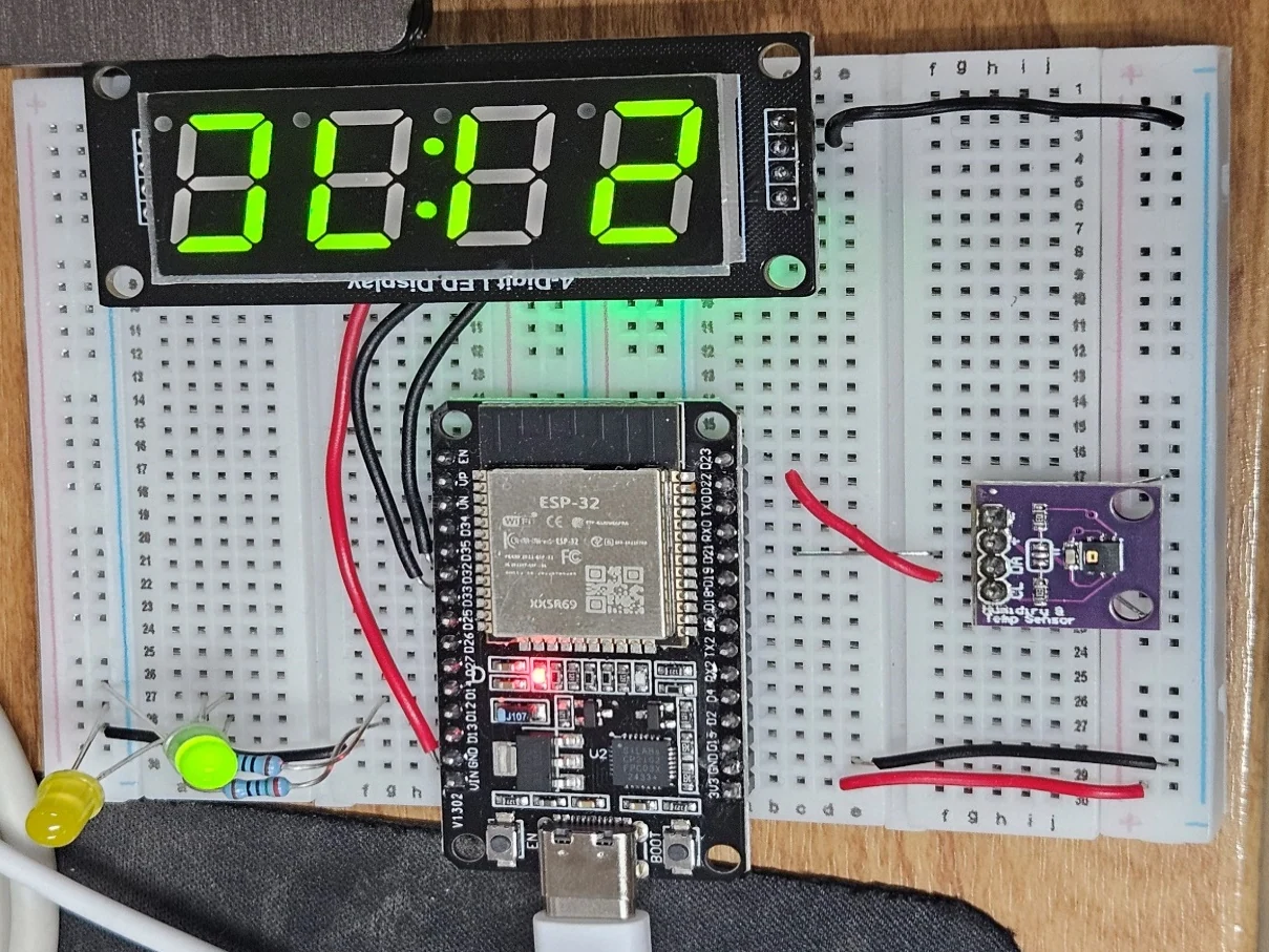 ESP32와 4자리 디스플레이 하드웨어